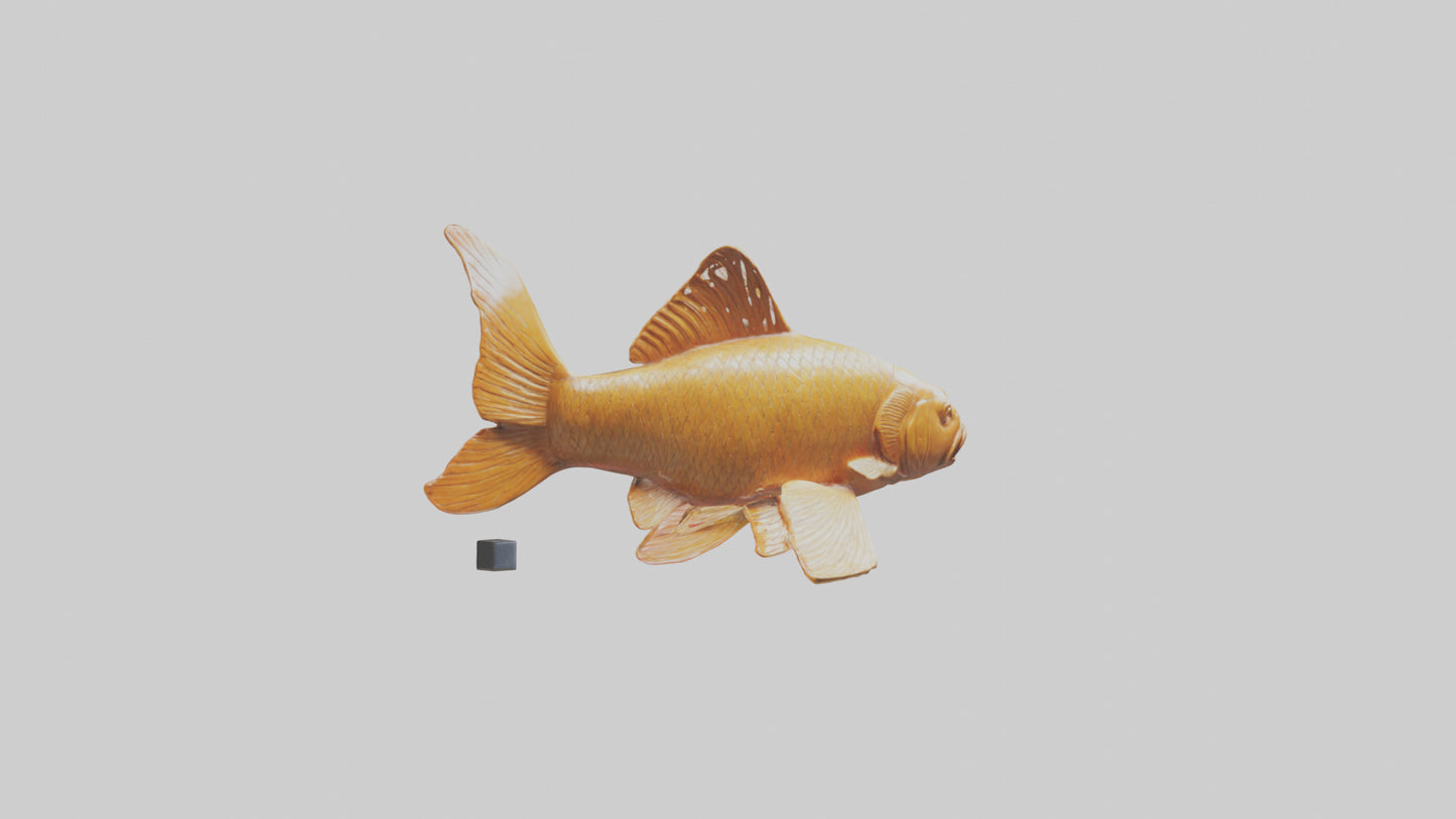 3D model Carp statue model VR / AR / low-poly