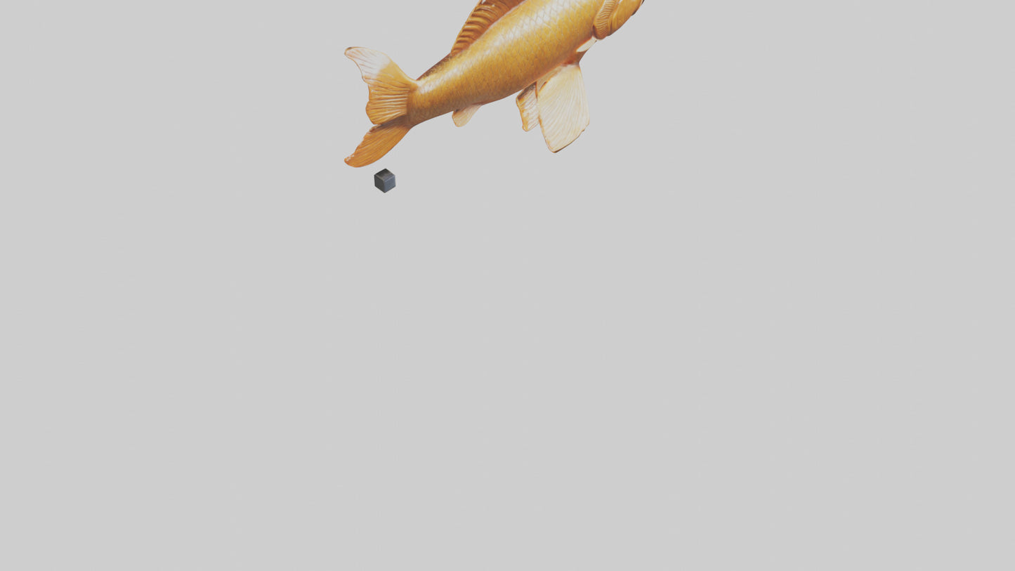 3D model Carp statue model VR / AR / low-poly