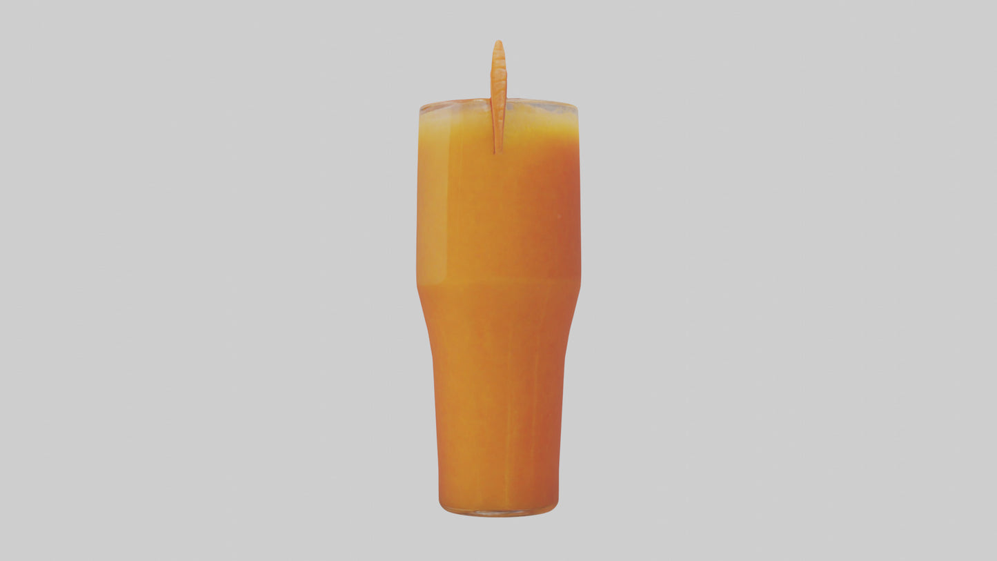 Carrot ginger juice model VR / AR / low-poly