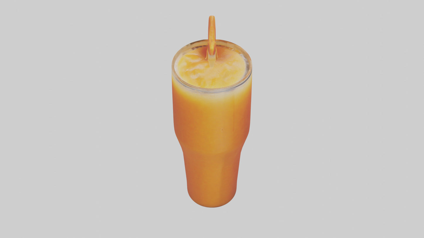 Carrot ginger juice model VR / AR / low-poly