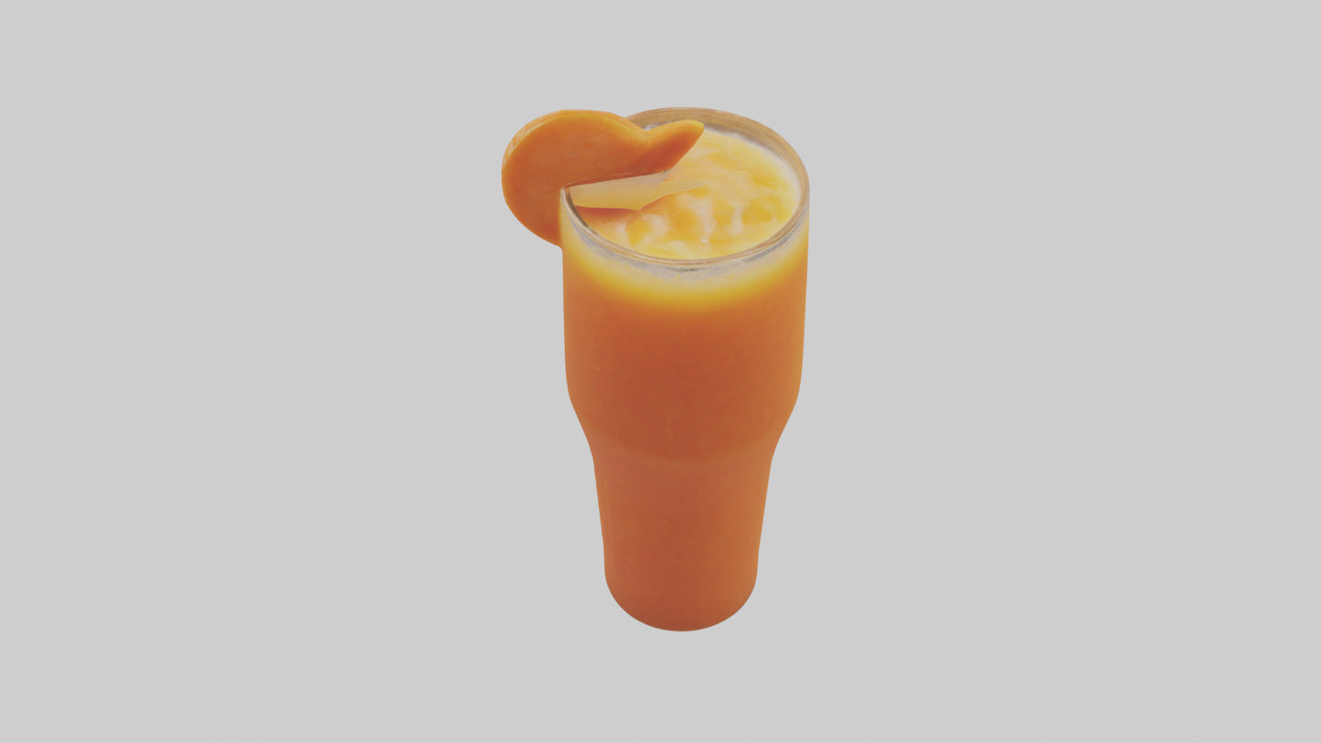 Carrot ginger juice model VR / AR / low-poly