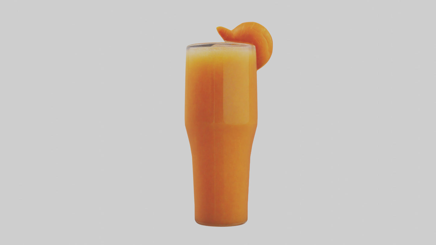 Carrot ginger juice model VR / AR / low-poly