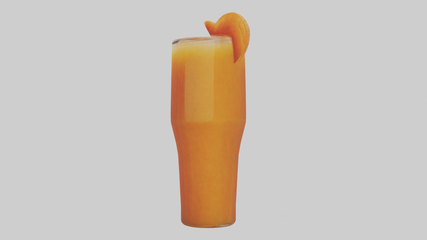 Carrot ginger juice model VR / AR / low-poly