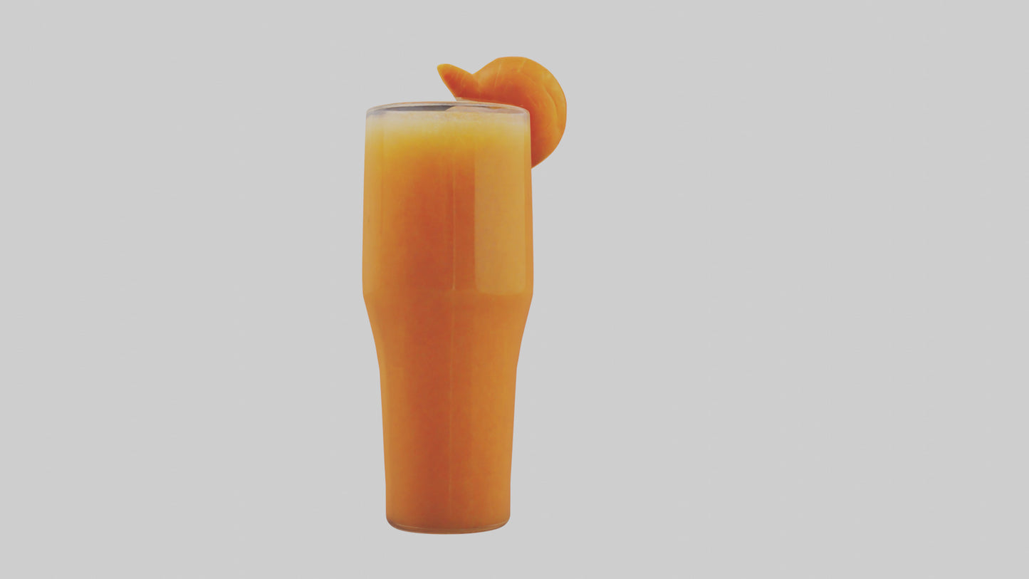 Carrot ginger juice model VR / AR / low-poly