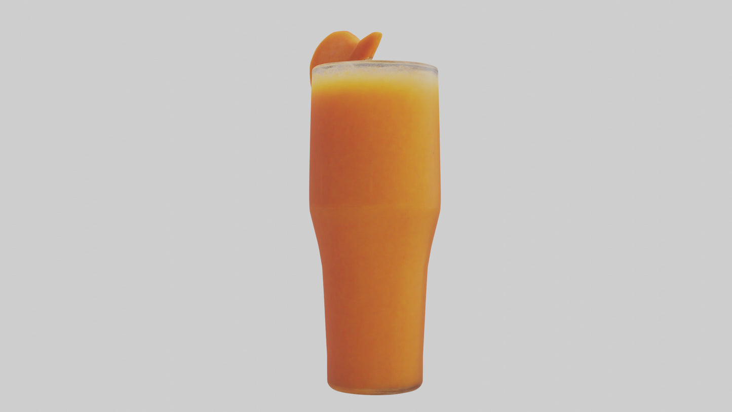 Carrot ginger juice model VR / AR / low-poly