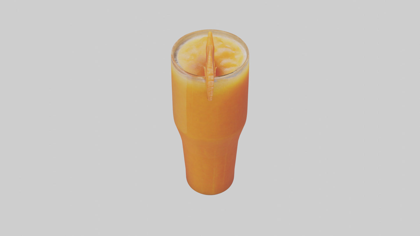 Carrot ginger juice model VR / AR / low-poly