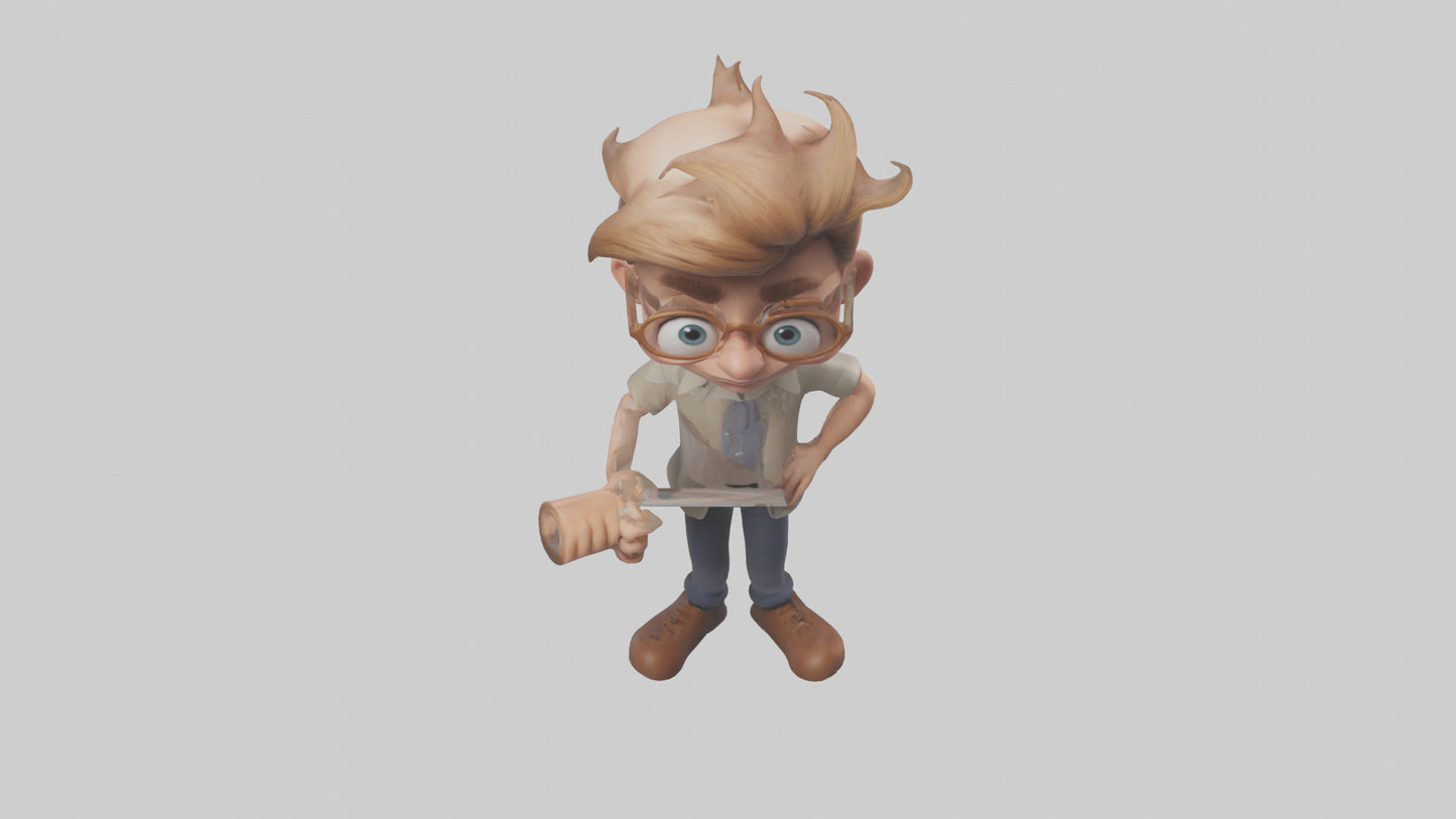 Cartoon Actor Assistant model 3D model