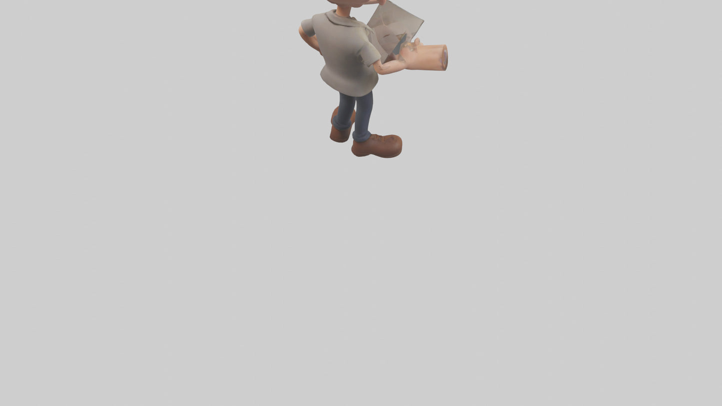 Cartoon Actor Assistant model 3D model