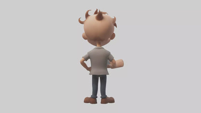 Cartoon Actor Assistant model 3D model