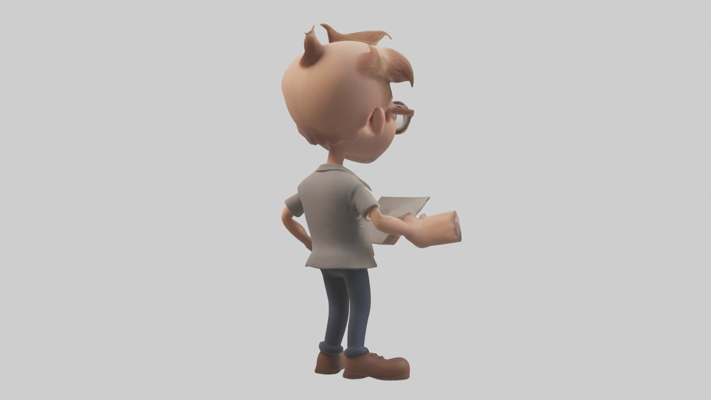 Cartoon Actor Assistant model 3D model