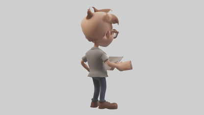 Cartoon Actor Assistant model 3D model