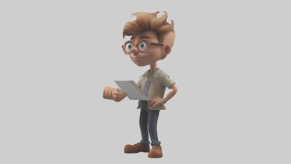 Cartoon Actor Assistant model 3D model