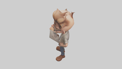 Cartoon Actor Assistant model 3D model