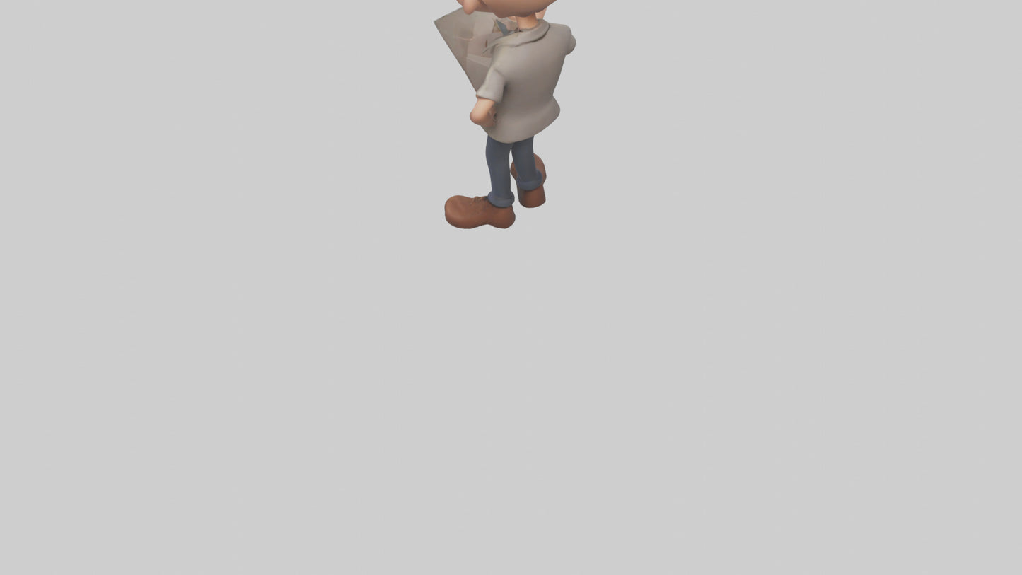Cartoon Actor Assistant model 3D model