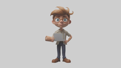 Cartoon Actor Assistant model 3D model