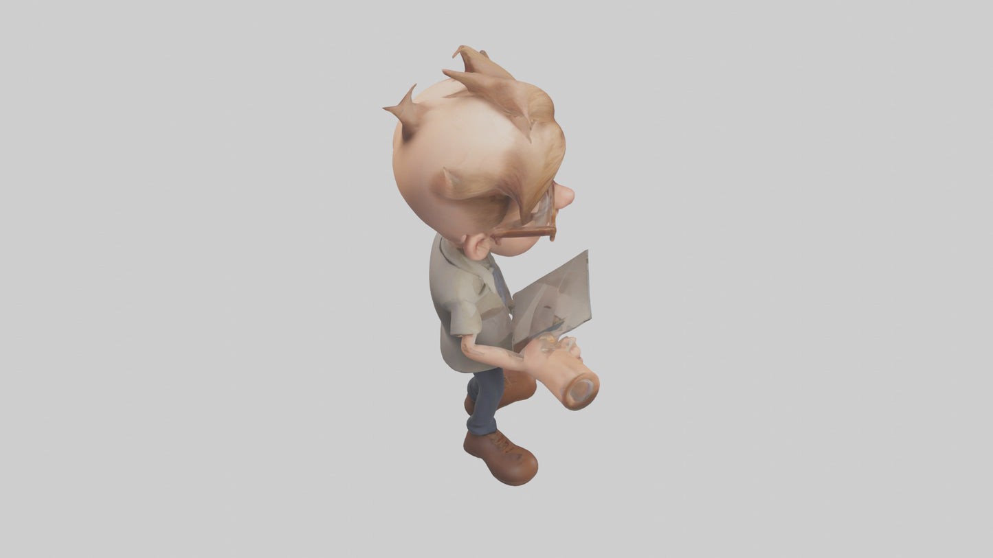 Cartoon Actor Assistant model 3D model