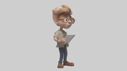 Cartoon Actor Assistant model 3D model