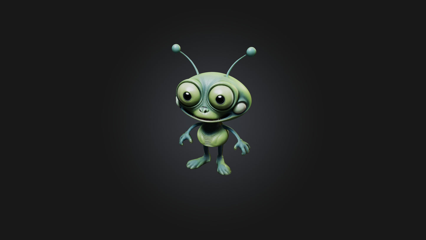 Cartoon Alien 3D model