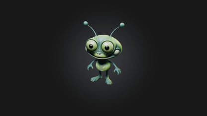 Cartoon Alien 3D model