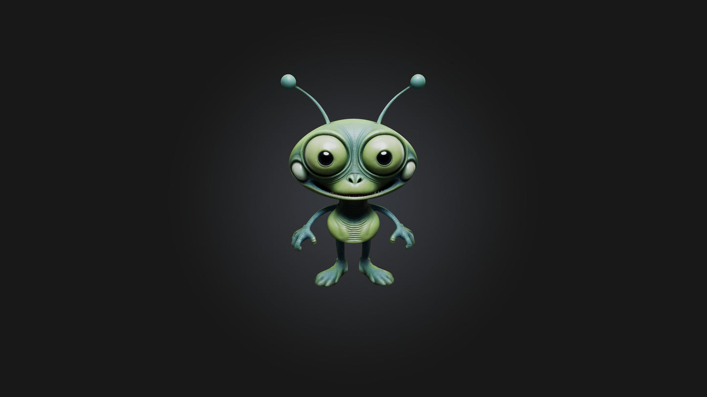 Cartoon Alien 3D model