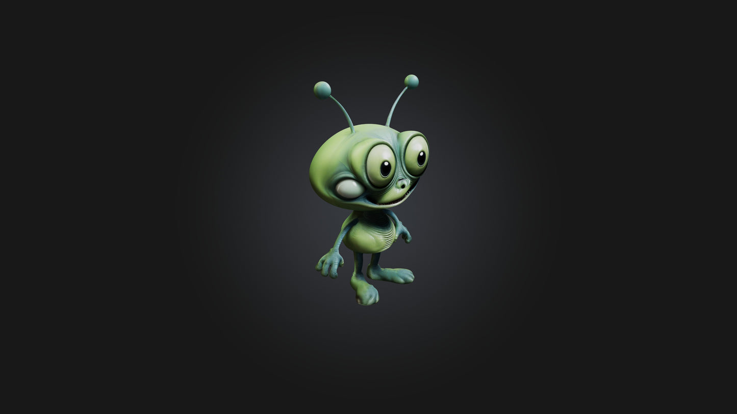 Cartoon Alien 3D model