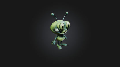 Cartoon Alien 3D model