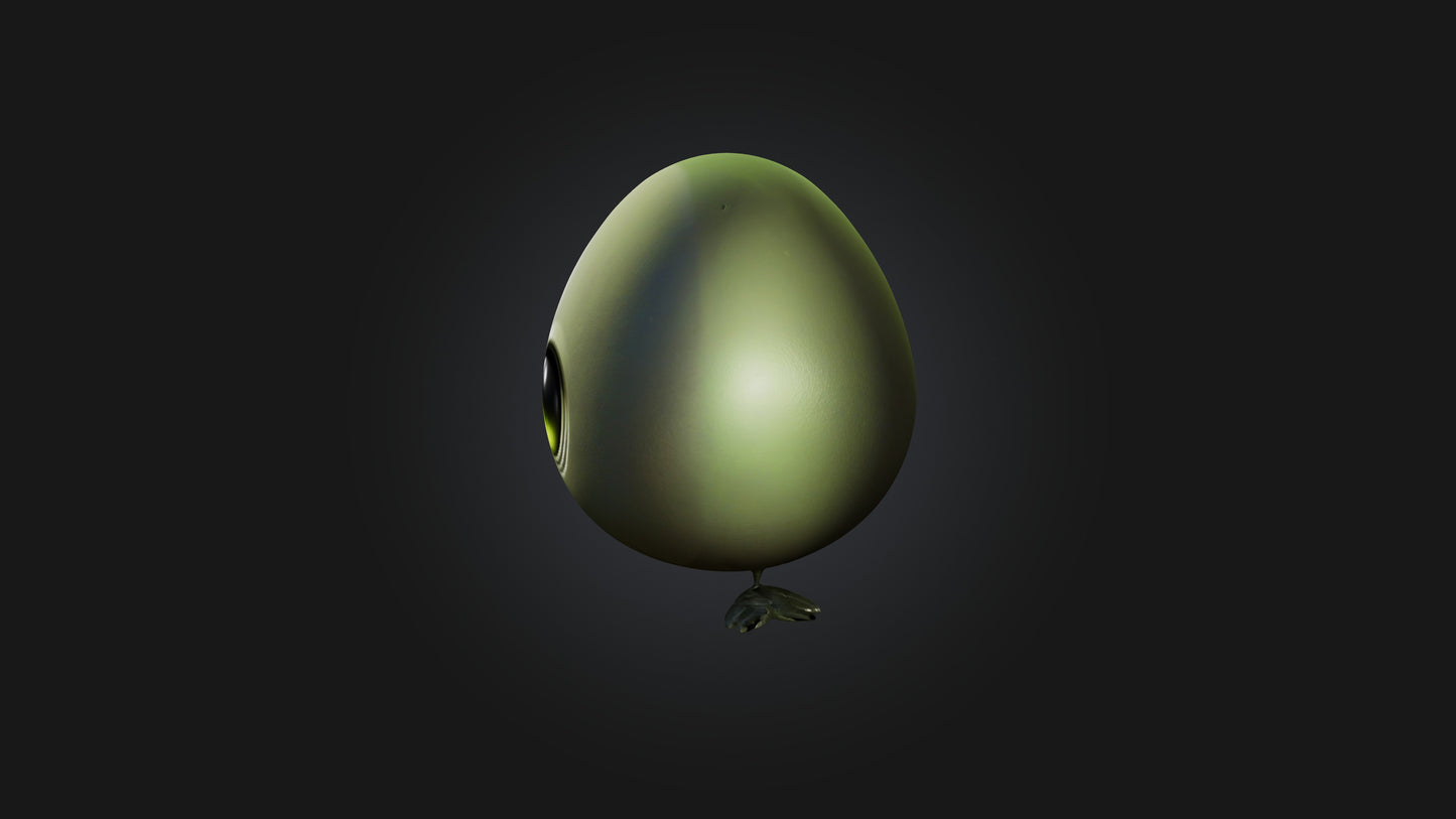 Cartoon Alien Egg 3D model