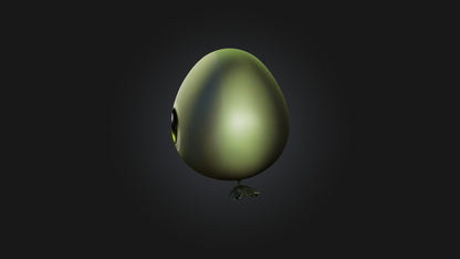 Cartoon Alien Egg 3D model