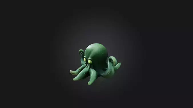 Cartoon Alien Tentacle 3D model