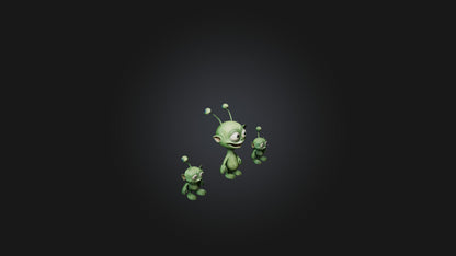 Cartoon Aliens 3D model