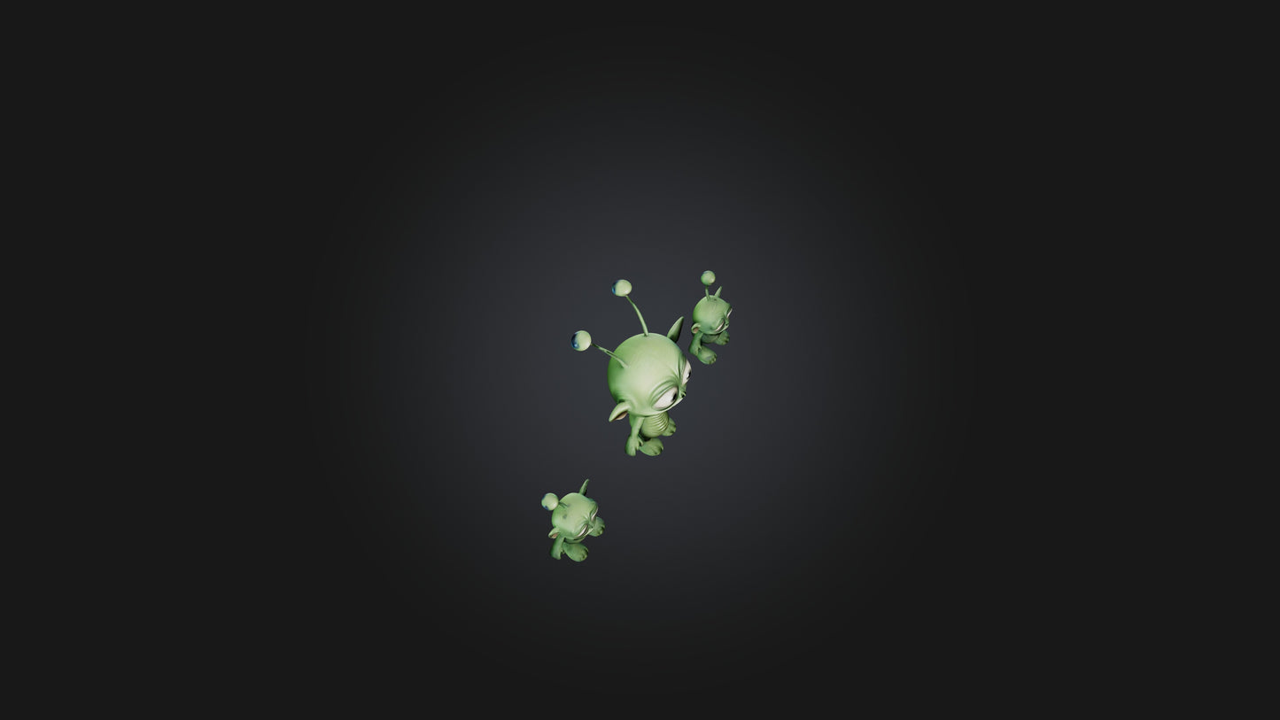 Cartoon Aliens 3D model