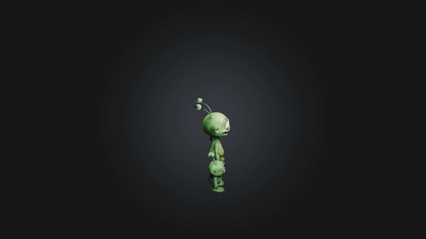Cartoon Aliens 3D model