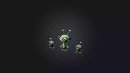 Cartoon Aliens 3D model