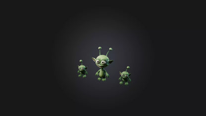 Cartoon Aliens 3D model