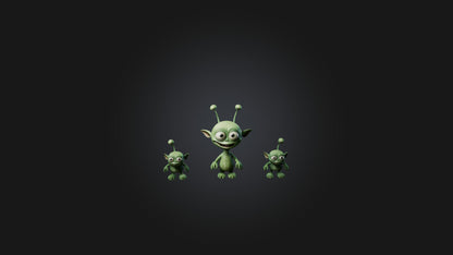 Cartoon Aliens 3D model