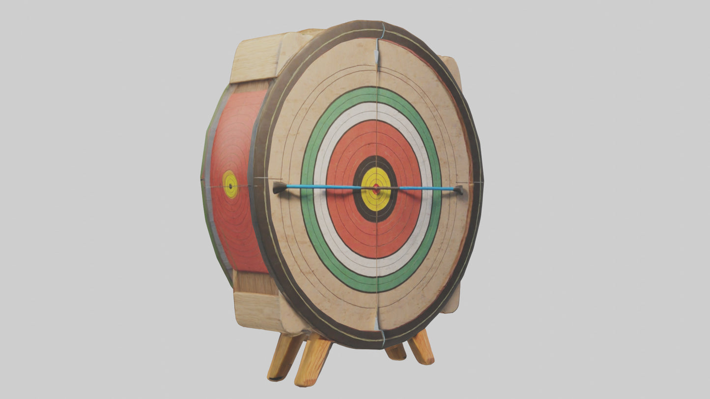 Cartoon Archery Target model 3D model