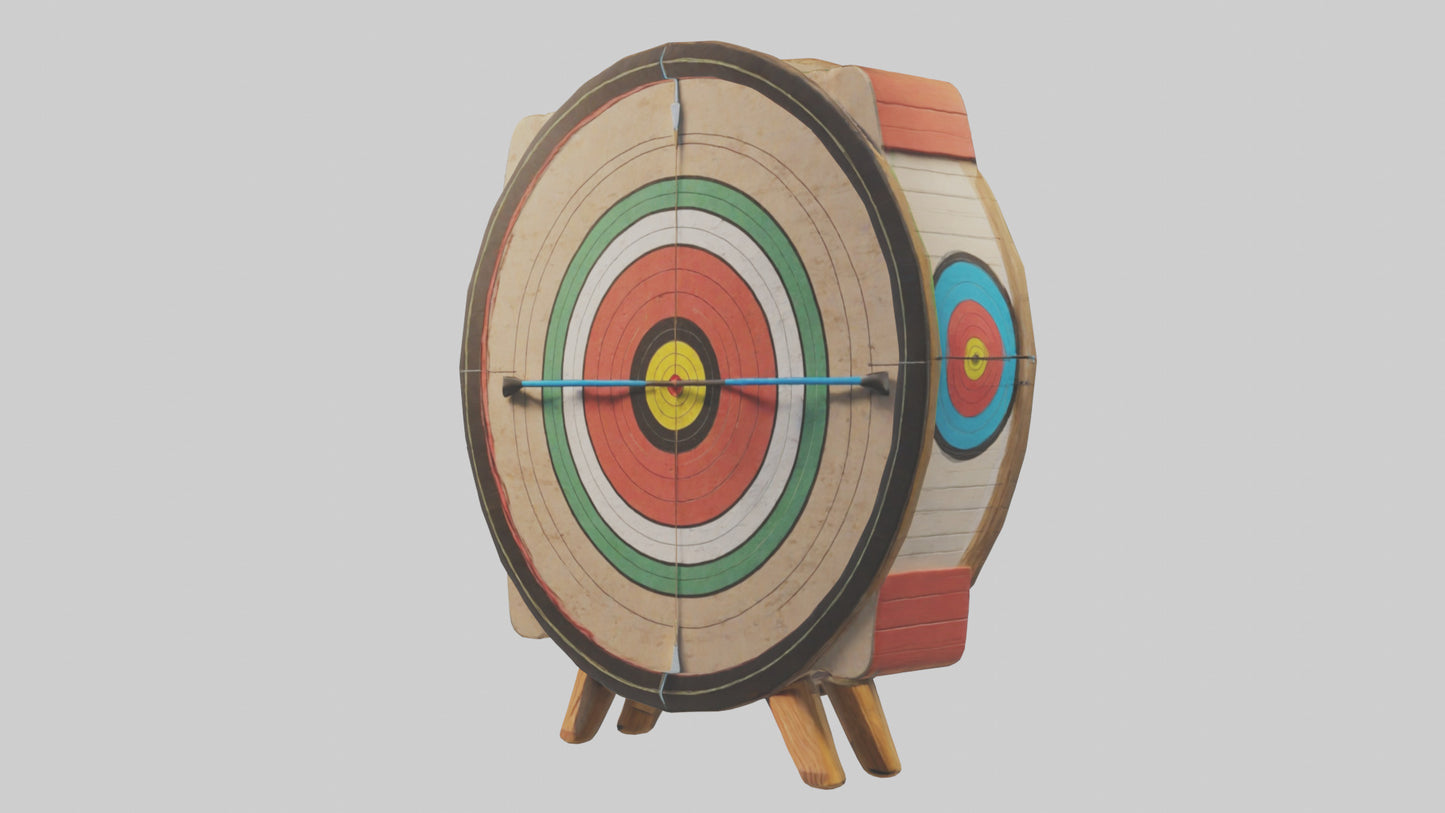 Cartoon Archery Target model 3D model