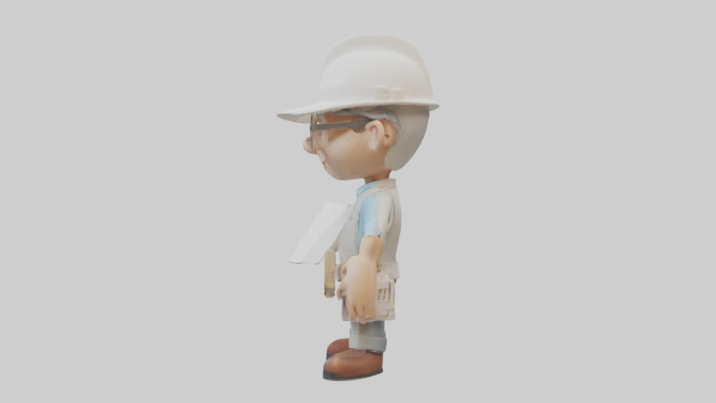Cartoon Architect model 3D model