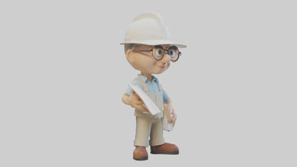 Cartoon Architect model 3D model