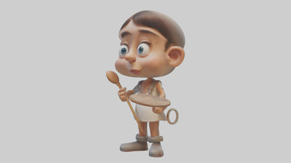 Cartoon Artist model 3D model