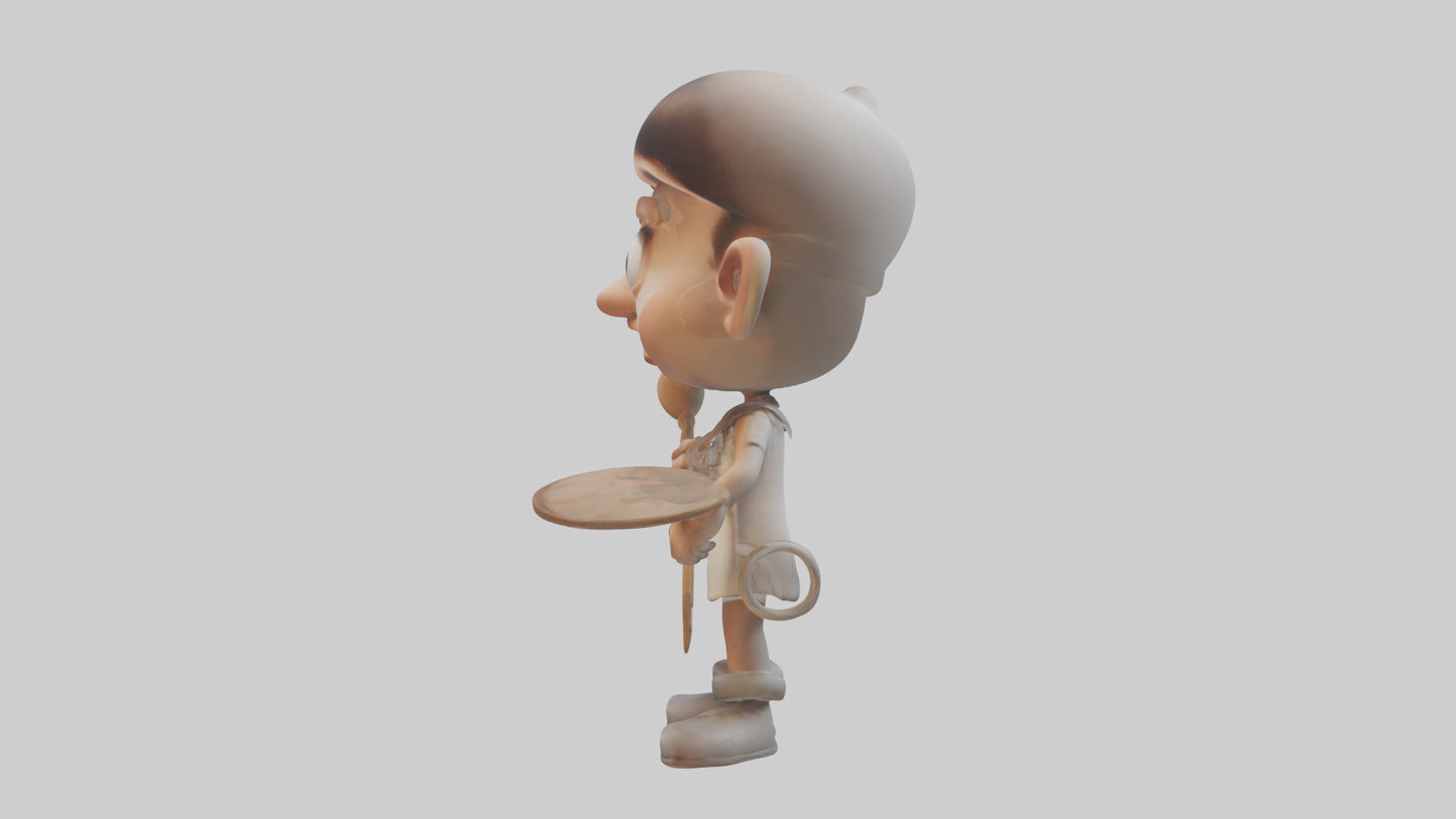 Cartoon Artist model 3D model