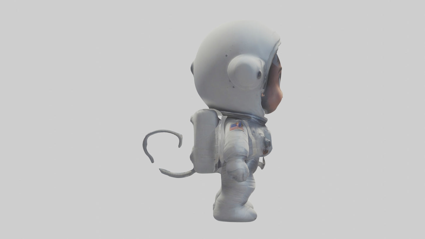 3D model Cartoon Astronaut 1 VR / AR / low-poly