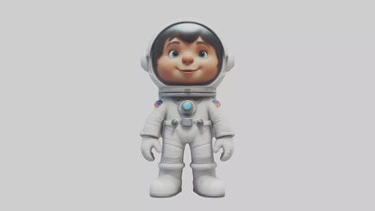 3D model Cartoon Astronaut 1 VR / AR / low-poly