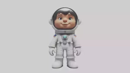 3D model Cartoon Astronaut 1 VR / AR / low-poly