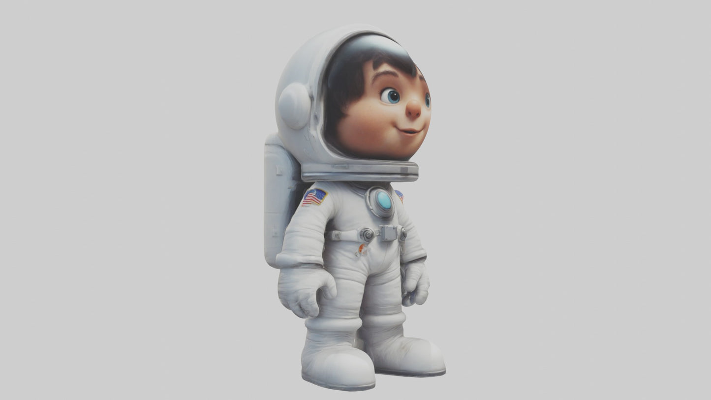 3D model Cartoon Astronaut 1 VR / AR / low-poly