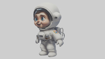 3D model Cartoon Astronaut 1 VR / AR / low-poly