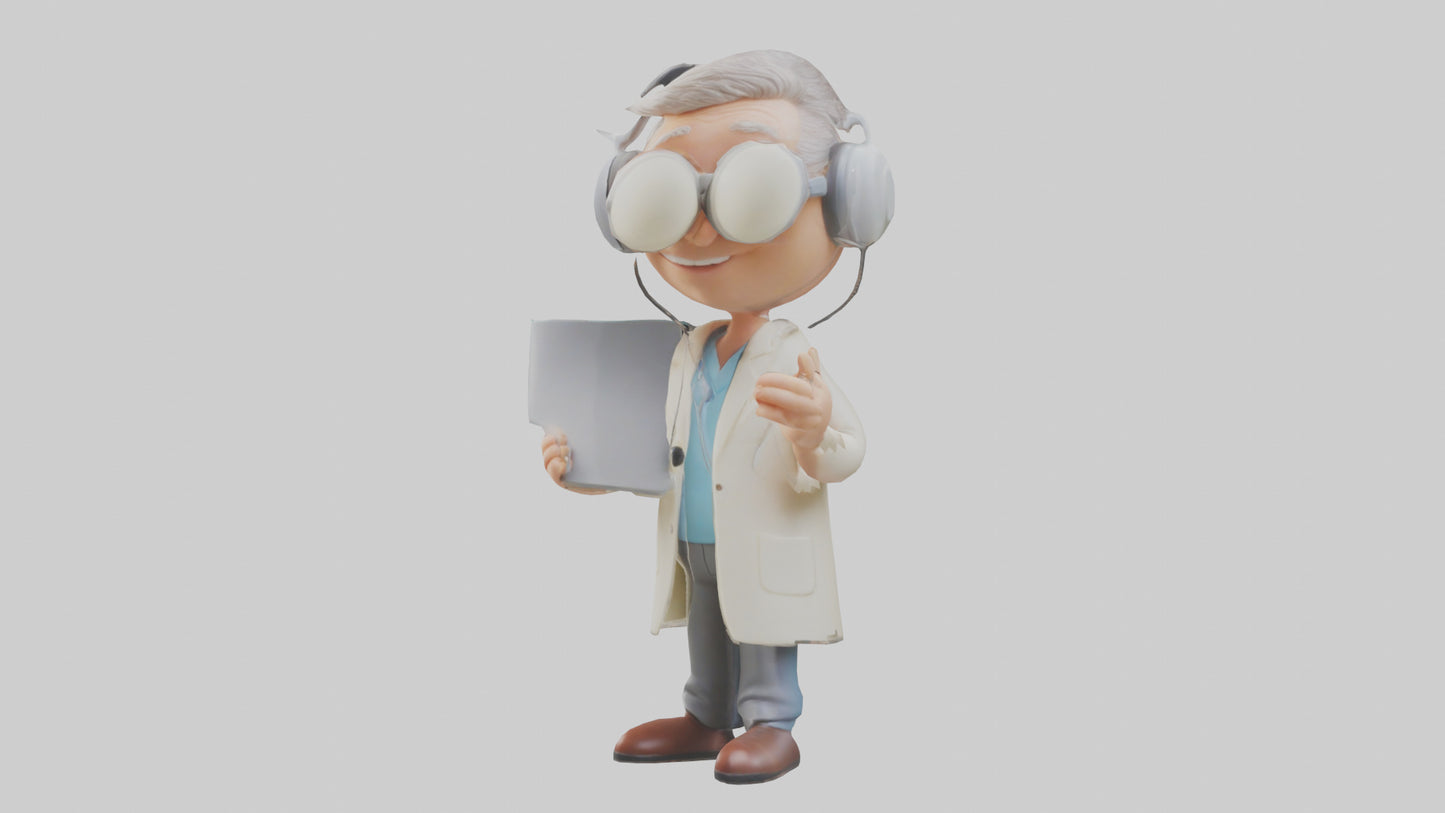 Cartoon Audiologist model 3D model
