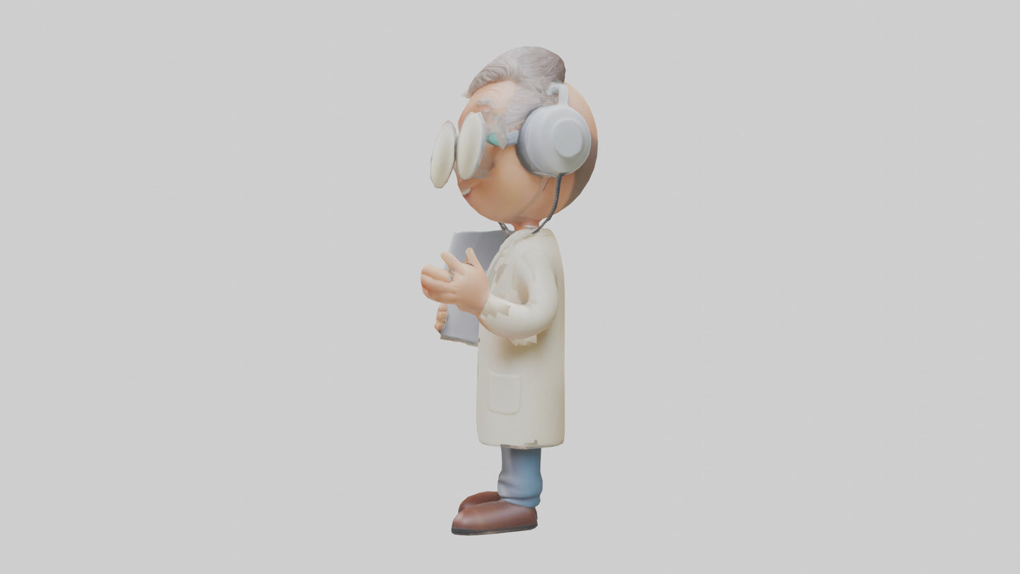 Cartoon Audiologist model 3D model
