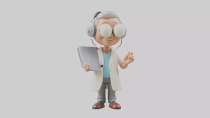 Cartoon Audiologist model 3D model