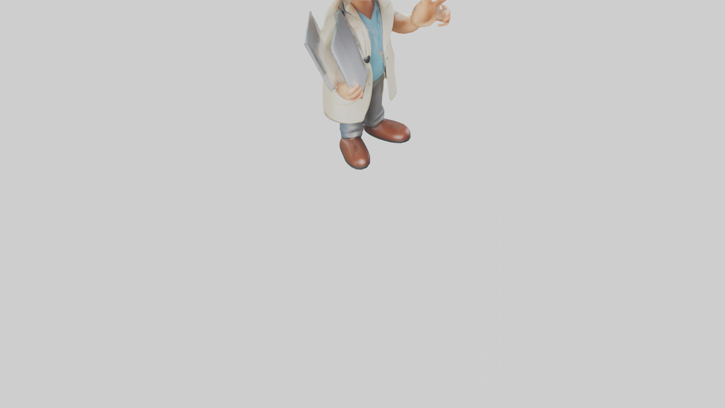 Cartoon Audiologist model 3D model